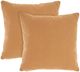 Nourison Home™ Lifestyle 2-Piece Gold Cotton Knitted Throw Pillows Set-1