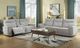 Homelegance® Tesoro Mist Gray Power Double Reclining Loveseat with Center Console and Power Headrests-1