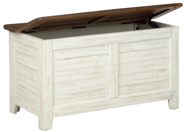 Signature Design by Ashley® Dashbury Antique White Storage Trunk-1