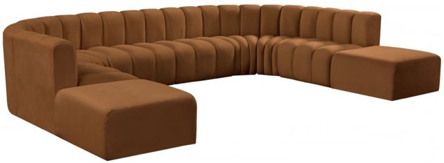 Meridian Furniture Arc 10-Piece Saddle Velvet Sectional-0