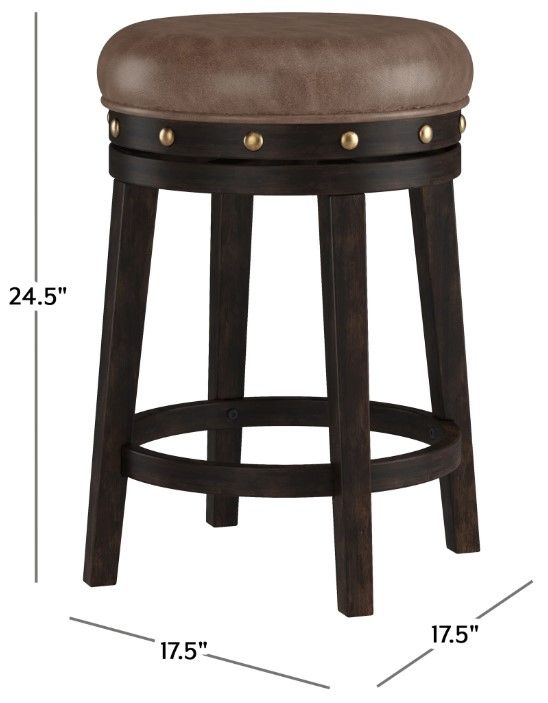 HH2 Home Benard Smoke Brown Counter Stool-2