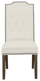 Fairfield® Customizable Entree Dining Empire Tall Tufted Back Dining Chair with Tobacco Legs-1