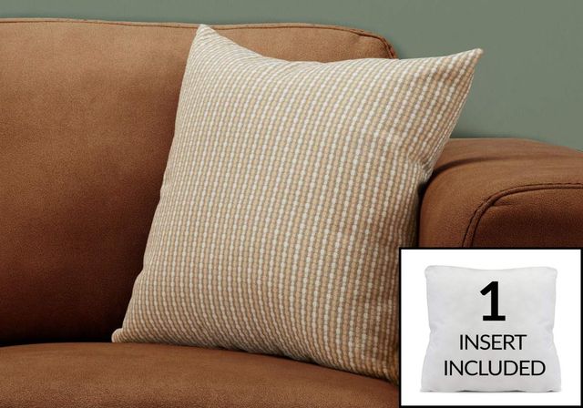 Monarch Specialties Inc. Dark/Light Taupe Pillow-0