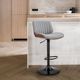 Armen Living Brock Gray/Matte Black/Walnut Bar Stool-1