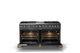 Viking® 5 Series 60" Cast Black Pro Style Dual Fuel (LP) Range with Polished Chrome Trim-1