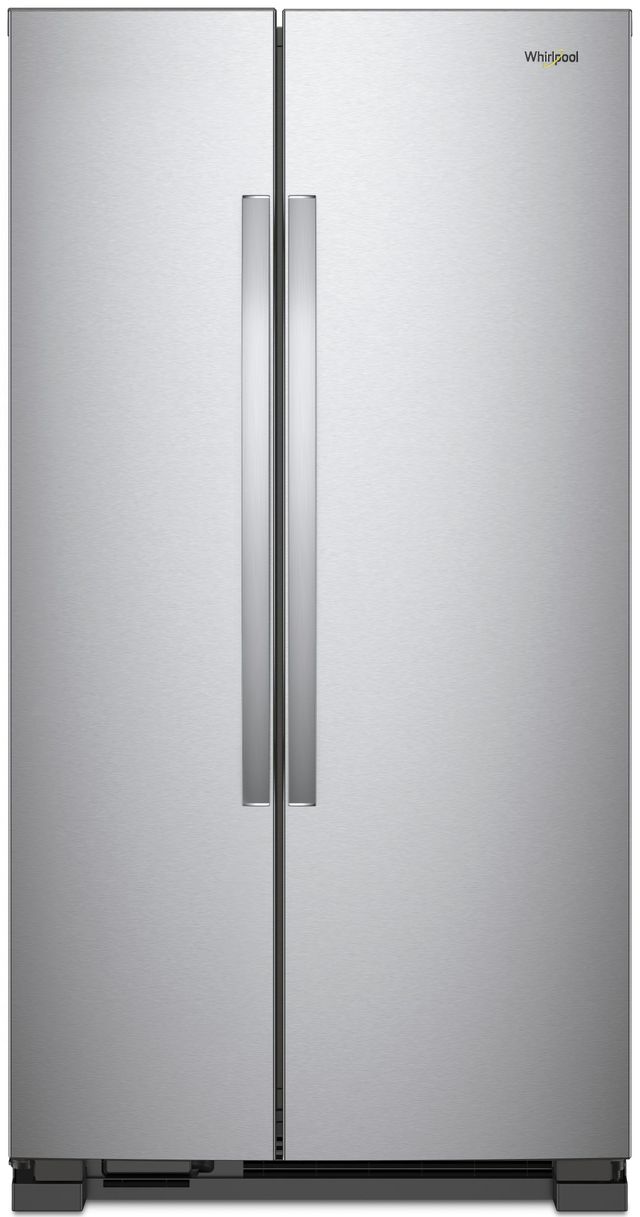 Whirlpool® 34 in. 21.7 Cu. Ft. Side-By-Side Refrigerator-Monochromatic Stainless Steel-0