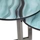 Crestview Collection Blue Nesting Table Set with Stainless Steel Base-3