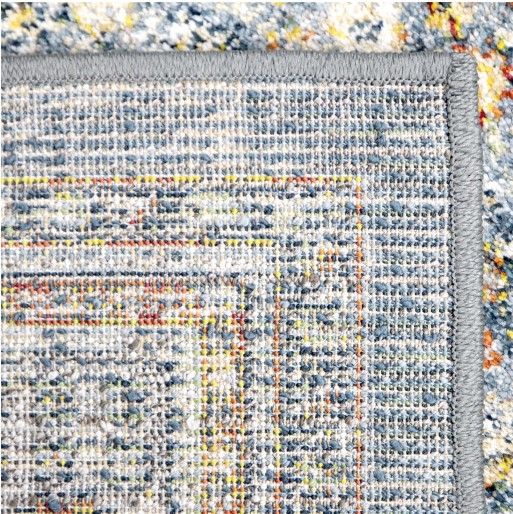 Orian Imperial Excalibur Distressed Blue 5'x8' Area Rug-4