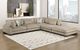 Homelegance® Tinley 5-Piece Brown Modular Sectional with Ottoman-1