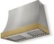 AGA Marquee 36" Stainless Steel Wall Mounted Range Hood with Antique Brass Trim-0