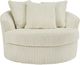 Signature Design by Ashley® Lindyn Ivory Oversized Swivel Accent Chair-2