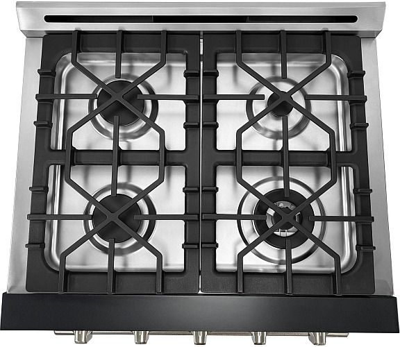 Unique® Appliances Classic Retro 30" Matte Black Slide-In Propane Gas Range-4