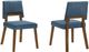 Armen Living Customizable Channell 2-Piece Blue Upholstered Dining Chair Set-1