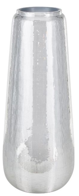 Deco Marche Silver 40" Fiberglass Mosaic Floor Decorative Vase-0