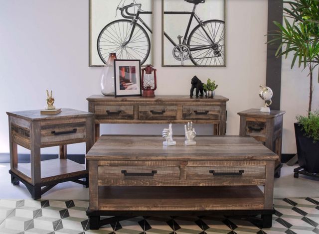 International Furniture Direct Loft Brown Grayish Cocktail Table-1