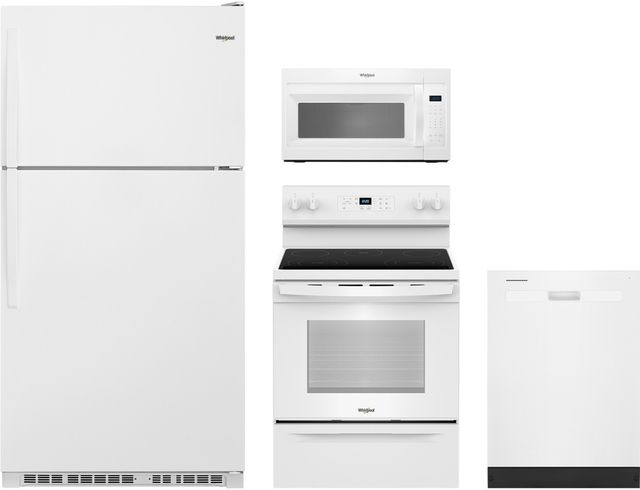 Whirlpool® 4 Piece White Electric Kitchen Package-0