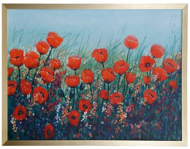 StyleCraft Field of Red Poppies Wall Art-0