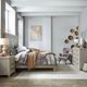 Liberty Furniture Belmar 4-Piece Silver Champagne/Washed Taupe King Panel Bedroom Set-5