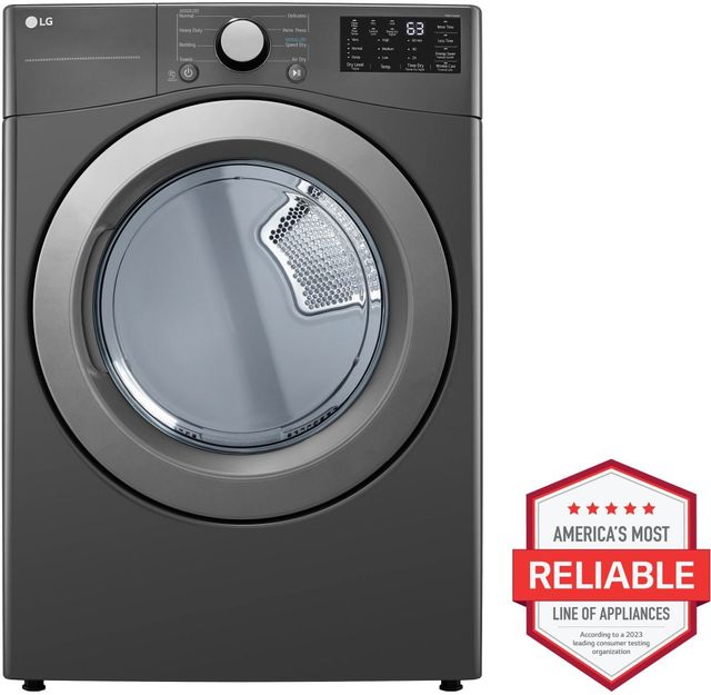 LG 7.4 Cu. Ft. Middle Black Front Load Electric Dryer-1