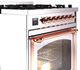 Ilve® Nostalgie II Noblesse 30" Stainless Steel Pro Style Dual Fuel Range with Copper Trim-4