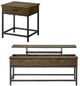 Coaster® Byers 2-Piece Brown Oak Occasional Table with Sandy Black Base Set-0