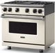 Viking® 7 Series 36" Pure White Pro Style Natural Gas Range with Griddle-5