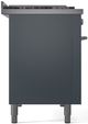 Ilve® Professional Plus II 48" Blue Grey Pro Style Dual Fuel Range-2