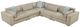 Homelegance® Livia 3-Piece Beige Sectional-0