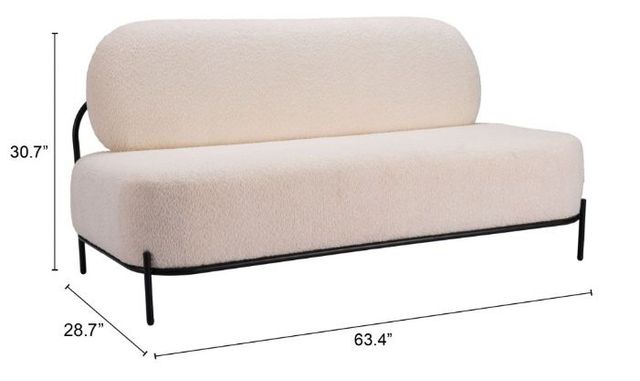 Zuo® Modern Arendal Vanilla Sofa-1
