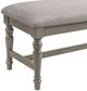 Elements International Sunnyvale Gray Dining Bench-2