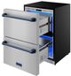 Thor Kitchen® Gordon Ramsay 24" 5.4 Cu. Ft. Stainless Steel Outdoor Under-Counter Refrigerator with Blue Handle-5