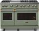 Viking® 5 Series 48" Eucalyptus Pro Style Gas (NG) Range with Brushed Brass Trim-4