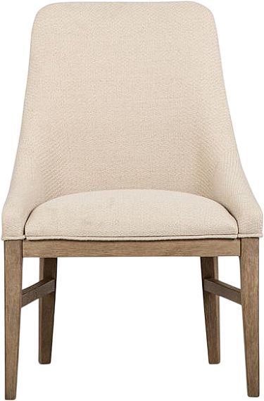 Magnussen Home® Tristan Swiss Coffee Dining Arm Chair with Upholstered Seat and Back-1