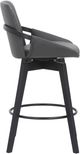 Armen Living Baylor Black Brushed/Gray Swivel Counter Stool-4