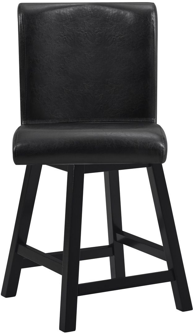 Mazin Furniture Hillshaw Dark Brown Swivel Counter Chair-2