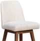 Armen Living Amelia 2-Piece Beige/Brown Oak Swivel Counter Stool Set-5