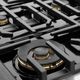 ZLINE Marino 36" Satin Stainless Steel Pro Style Dual Fuel Range with Champagne Bronze Accents-5