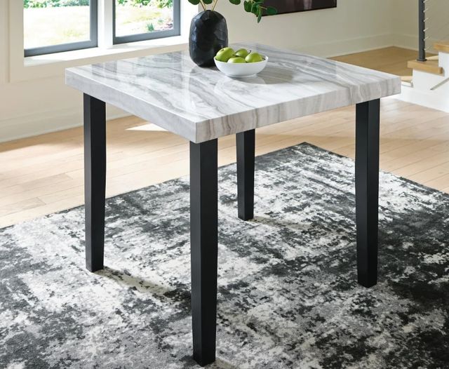 Signature Design by Ashley® Mervannie Gray Counter Dining Table with Black Base-1