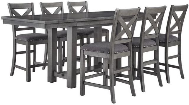 Signature Design by Ashley® Myshanna Gray 7-Piece Counter Height Dining Set-0