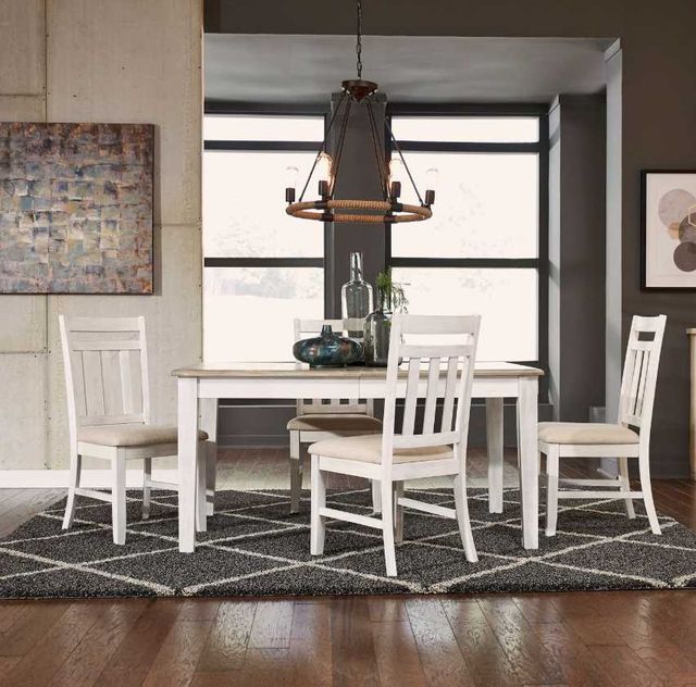 Liberty Furniture Summerville 5-Piece Soft White Wash/Wirebrushed Gray Dining Set-1