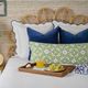 Laura Park Designs Scalloped Navy/White Cotton 26"x26" Euro Sham-3