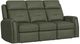 Flexsteel® Felix Forest Green Leather Power Reclining Sofa with Power Headrest and Lumbar-0