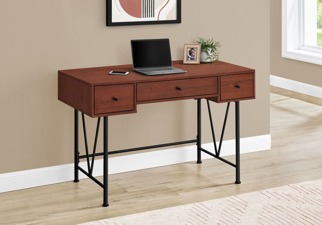 Monarch Specialties Inc. Black/Cherry Computer Desk-2