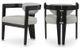 Meridian Furniture Carlyle Gray/Black Dining Arm Chair-4