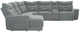 Homelegance® Tesoro 6-Piece Dark Gray Manual Reclining Modular Sectional and Chaise-2