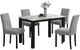 Global Furniture USA D8032/D9026 5-Piece Black/Gray/White Dining Set-0