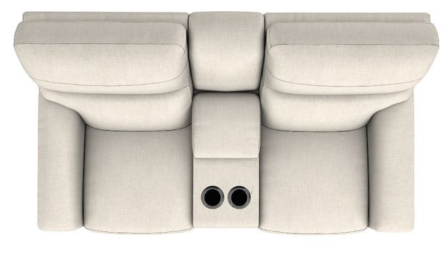 La-Z-Boy® Ava Ivory Power Reclining Loveseat with Console, Headrest, and Lumbar-4