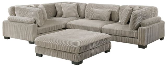 Homelegance® Traverse 5-Piece Taupe Modular Sectional with Ottoman-2