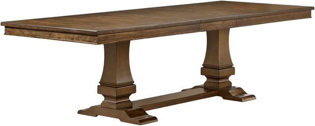 Elements International Phillipe 7-Piece Cherry/Gray Dining Table Set-1
