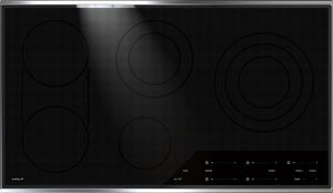 front view of the Wolf® 36" Stainless Steel Transitional Electric Cooktop